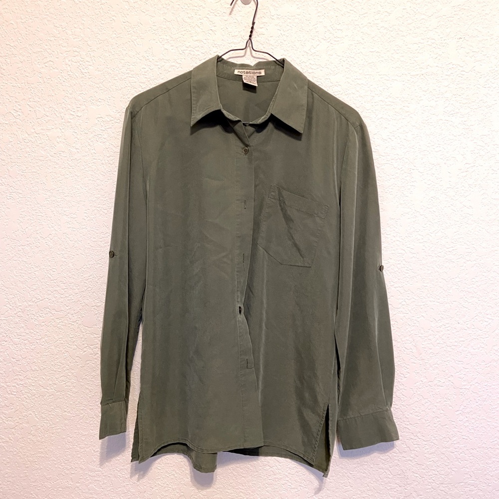 Notations Green Long Sleeve Top